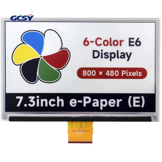 7.3inch E-Paper (E) 6-Color E-Paper Display E-Ink Display Low Power 800x480 for Raspberry Pi Jetson Nano Arduino STM32