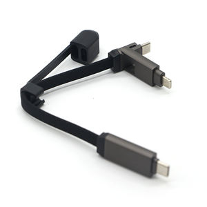 Cable de Llavero USB 2 en 1 de Aleación de Zinc OEM ODM, PD 60W, Multifunción, Tipo C a Tipo C y L, Cable de Carga Rápida - Product Image 1