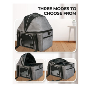 Büyük kedi taşıyıcı üst-genişletilebilir evcil hayvan çantası taşıyıcı küçük köpek araba koltuğu katlanabilir kedi seyahat taşıyıcısı açık modu ile gölgelik - Product Image 6