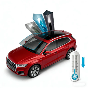 Film de teinte pour vitres de voiture en céramique nano hydrophobe avec protection UV auto-cicatrisante 50% VLT sans décoloration - Product Image 1