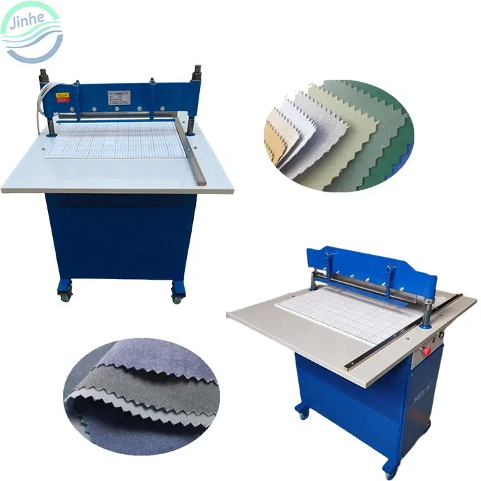 Electric flat knife fabric sample cutter cutting machine zig zag textile cloth sample fabric swatch cutting machine