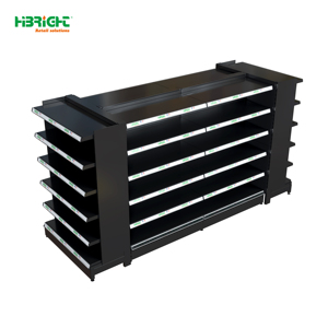 Estantería Metálica Blanca para Supermercado, Doble Cara, con Panel Perforado, Exhibidor de Venta al por Menor, Estantería Independiente para Tienda de Comestibles - Product Image 4