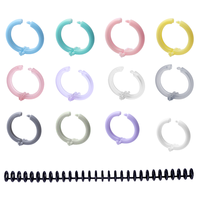 Reliure à anneaux en plastique colorée à 30 trous, avec anneaux ouvrables et trous pour bande de reliure, diamètre 12 mm, organisateur de planificateur