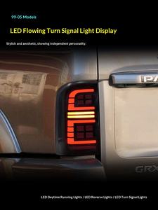 Nouvel ensemble de feux arrière TYPY 1999-2005 pour Patrol Y61, avec feux de circulation LED, clignotants séquentiels et feux stop, 12V, lentille fumée/tétonnée - Product Image 3