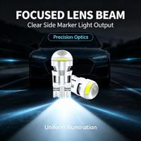 Ampoule LED SMD T10 W5W 3014 Canbus sans erreur 12V pour éclairage intérieur/extérieur de voiture, cale, feux de stationnement, plaque d'immatriculation, porte, feux de positionnement