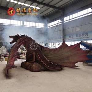 Sculpture en fibre de verre célèbre, <span class=keywords><strong>dragon</strong></span> de glace grandeur nature pour parc à thème - Product Image 4