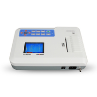 Vente flash : Électrocardiographe médical 12 dérivations, 3 canaux, numérique, portable, vétérinaire, appareil ECG/EKG