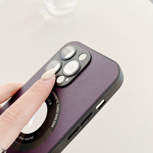 Custodia per telefono con motivo magnetico in pelle di alta qualità per <span class=keywords><strong>iPhone</strong></span> 14 promax 13 12 11 <span class=keywords><strong>XR</strong></span> XS Lens <span class=keywords><strong>Cover</strong></span> <span class=keywords><strong>protettiva</strong></span> completa - Product Image 5