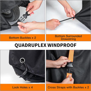 Heavy Duty 800D Oxford Résistant À La Déchirure Étanche Transport Vélo Couverture Pluie Soleil UV Preuve Vélo Couverture - Product Image 4