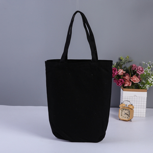 Blank Shopping Bag Plain Organic <strong>Black</strong> 100% Cotton Canvas <strong>Tote</strong> Bag With Custom Logo Printed - Product Image 3