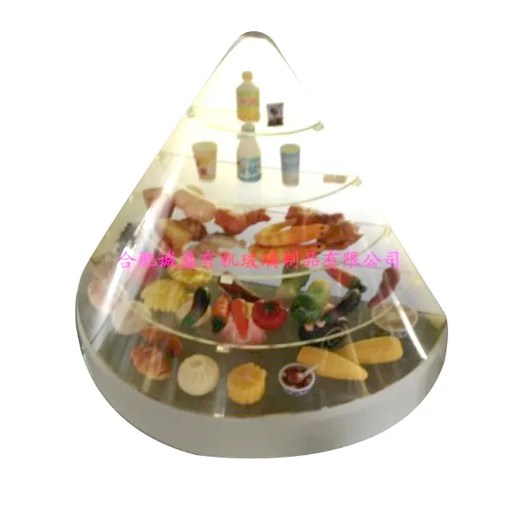Supermarket Small Box Clear Acrylic Food Pyramid