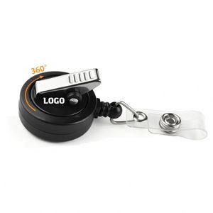 Custom Metal Keychain Pull With Logo <b>Id</b> Department Brand Name <b>Holder</b> Scroll School Student Office Nurse Badge Reel - Product Image 1