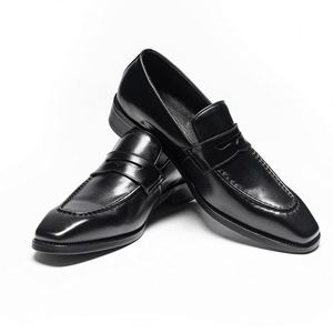 Chaussures habillées de style professionnel 2025 pour hommes en cuir véritable, finition argentée polie à la main, respirantes, haut de gamme - Product Image 3