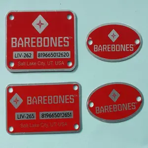 Name Metal Plate Industrial Custom Nameplate Aluminum / Stainless Steel Machine Metal Tag With Brand Logo Metal Name Plate