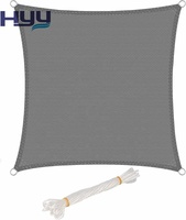 Voile d'ombrage grise imperméable et résistante aux UV 3*4m, rectangulaire, pour jardin, piscine, terrasse, cour