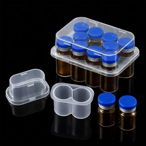 Boîte de rangement pour flacons de 3 ml, 10 pièces, en plastique PP recyclable, transparente, antichoc, organiseur cosmétique, impression en relief, couleur personnalisée - Product Image 1