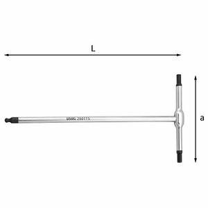 Llave hexagonal de 280 mm de longitud para uso mecánico de precisión. - Product Image 1