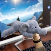 Porte-clés mini éléphant en peluche Kawaii, pendentif doux en forme d'éléphant, ornement de sac à dos, cadeau d'anniversaire