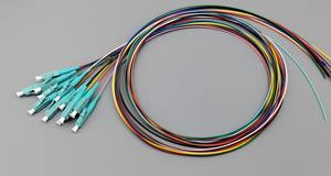 1M 1,5 M Multimodo OM3 50/125 0,9mm LSZH 12 Color LC UPC Conectores Pigtails con Aqua Boot - Product Image 6