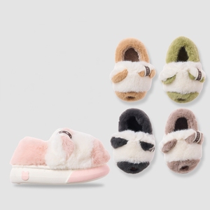 StepGrace Joyeux <span class=keywords><strong>Mario</strong></span> Hiver Enfants Coton Chaussures Garçons Filles Chaud Bébé Maison Talon Antidérapant Infantile Plus Velours Chaussures Pantufla - Product Image 6