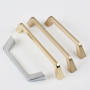 Modern Minimalist Solid Zinc Alloy Cabinet Wardrobe Door Handle 96mm Size <b>Black</b>+Gold for Kitchen Bedroom Warehouse Hotel - Product Image 3