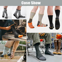 Chaussettes de travail noires, chaudes, respirantes, emballage personnalisé, chaussettes de travail robustes de haute qualité pour homme