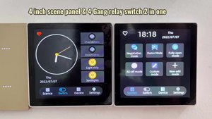 Tuya WiFi <span class=keywords><strong>Linux</strong></span> 4 pulgadas tipo UE panel de control central multifunción inteligente inwall con puerta de enlace multi ZigBee ble con LCD - Product Image 2
