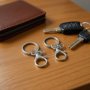 Portachiavi Ilan con catena 60 mm argento 2 pezzi - Product Image 3