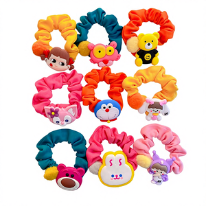 Coletero Infantil con Forma <span class=keywords><strong>de</strong></span> Intestino Grande en Colores Pastel, Banda Elástica para el Cabello <span class=keywords><strong>de</strong></span> Niña, No Daña el Cabello, Lindas Lentejuelas, Hecho a Mano, para Cumpleaños - Product Image 3