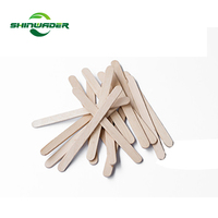 Bâtonnets de crème glacée en bois jetables écologiques d'usine avec logo personnalisé