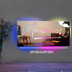 Miroir LED personnalisé Neonawall, alimenté par USB avec télécommande, lumière murale personnalisée pour chambre à coucher et <span class=keywords><strong>salle</strong></span> <span class=keywords><strong>de</strong></span> <span class=keywords><strong>bain</strong></span> - Product Image 2