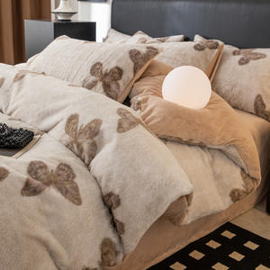 Il lettino autunno Must-hare di qualità ad alto peso versione AB stampa animale coniglio pile resistente all'acqua latte lanugine Set piumino - Product Image 1