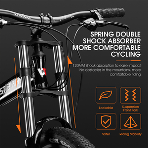 Vélo de montagne pliable de 27,5 pouces avec 27 vitesses <span class=keywords><strong>Shimano</strong></span> et frein à disque mécanique, VTT en alliage d'aluminium pour les sentiers tout-terrain - Product Image 4
