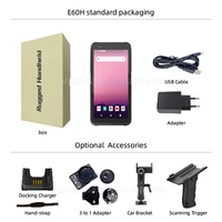 Dingdata E60H, PDA Industrial Resistente de 6 Pulgadas con Android 10, IP67, Lector de Códigos de Barras 2D, NFC, RFID, Huella Dactilar, MTK