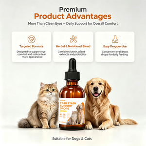 Waylemo Gouttes <span class=keywords><strong>de</strong></span> Soin Anti-Traces <span class=keywords><strong>de</strong></span> Larmes pour Chats et Chiens avec Probiotiques, Régulent la Digestion et Préviennent les Taches Répétitives 60ml - Product Image 3