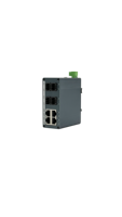 Commutateur Ethernet industriel compact mini 4 ports 10/100 Mbps, 4 ports RJ45 + 4 ports de module SFP 155M, échange à chaud et large plage de tension