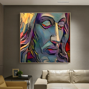 Cuadro <span class=keywords><strong>de</strong></span> <span class=keywords><strong>Arte</strong></span> en Lienzo Acrílico Grande Mintura, Personalizado, Hecho a Mano, Decoración Moderna para Pared, Retrato <span class=keywords><strong>de</strong></span> Figura Famosa, Completamente Pintado - Product Image 1