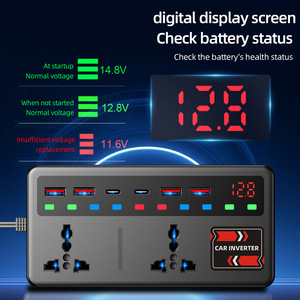 Car Inverter 12V 24V To 220V 200W With 6 USB Ports And Dual AC Outlets For Universal Vehicle Use USB Charger - Product Image 6