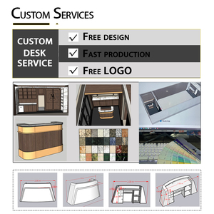 High Quality <strong>Small</strong> Beauty Salon Front <strong>Desk</strong> Reception Counter Bar Luxury Led Nail Salon <strong>Small</strong> Reception <strong>Desk</strong> for Salon - Product Image 2