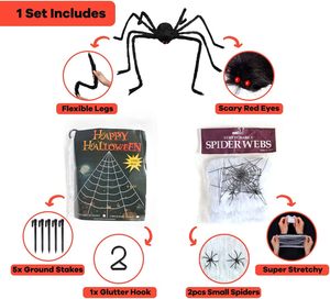 Decorazioni di Halloween festa segreta Ghost Magnator Cotton Mesh Tulle Sticky Giant Spider-Man Shooter Web - Product Image 6