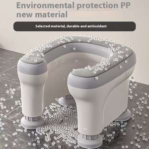 Orinal <span class=keywords><strong>de</strong></span> asiento <span class=keywords><strong>de</strong></span> plástico portátil, silla elevadora para inodoro, inodoro doméstico ajustable para uso en baño o apartamento - Product Image 5