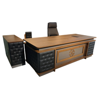 Ensemble de bureau contemporain et simple avec tiroir en bois et serrure pour usage domestique, ordinateur de bureau, étude, écriture, personnel