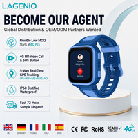 LAGENIO Vente en gros Montre connectée 4G AI pour enfants avec carte SIM, traceur GPS, étanche IP68, appel vidéo, caméra SOS, montre-téléphone pour enfants