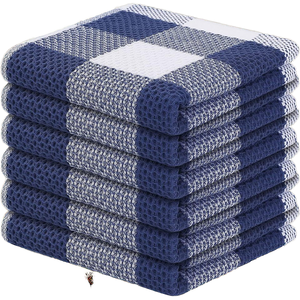 Paño de Cocina Rectangular <span class=keywords><strong>Beita</strong></span> de Alta Calidad, 100% Algodón, Secado Rápido, Color Sólido con Rayas Azules, para Hogar, Hotel y Restaurante - Product Image 1