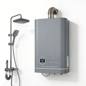 Chauffe-eau instantané extérieur à gaz en acier inoxydable et cuivre à température constante, 24 kW, commande tactile, sans réservoir, <span class=keywords><strong>prix</strong></span> usine - Product Image 1