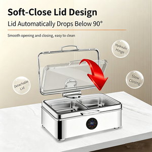 Calentador Eléctrico de Buffet de Acero Inoxidable 304 con Bandeja Intercambiable para <span class=keywords><strong>Desayunos</strong></span> de Hotel y Catering en Restaurantes - Product Image 5