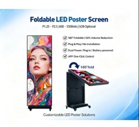 Écran publicitaire LED ultra-fin, prêt à l'emploi, P1.25 P1.86 P2 P2.5, portable et pliable, pour la promotion des entreprises