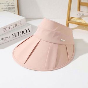 Sombrero de sol plisado para mujer, ajustable, para ciclismo, playa, verano, protección UV, visera hueca para exteriores - Product Image 6