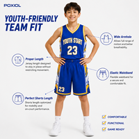 Conjunto de Uniforme de Baloncesto Juvenil Personalizado, Camiseta y Pantalones Cortos para Niños con Nombre y Número, Tallas Mixtas para Escuelas, Clubes y Programas de Entrenamiento