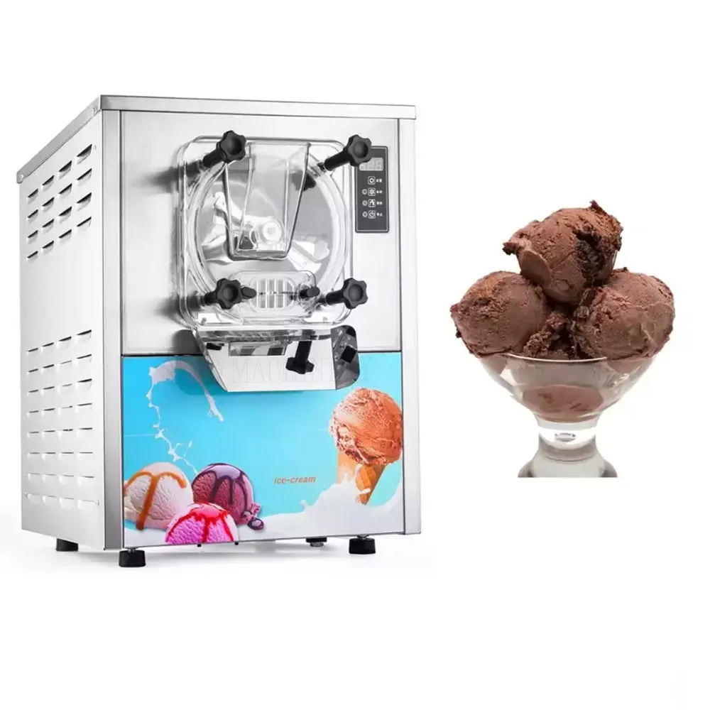 Sıcak satış paslanmaz çelik ticari masa en iyi dondurucu taşınabilir sert dondurma yapma makinesi